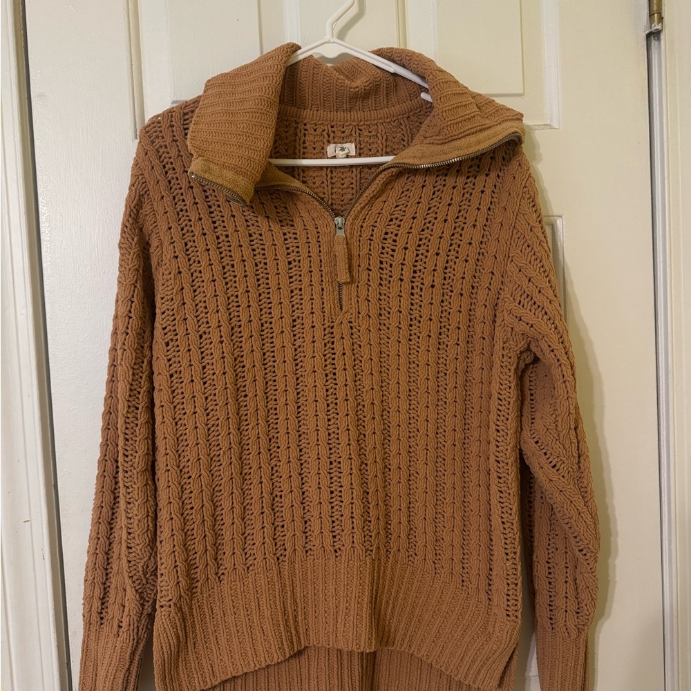 Aerie Brown Cowl Neck Sweater